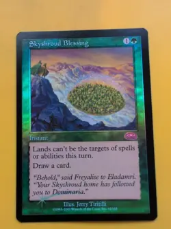 Skyshroud Blessing. Instant MTG Card. Planeshift.OLD VINTAGE FOIL - Image 2