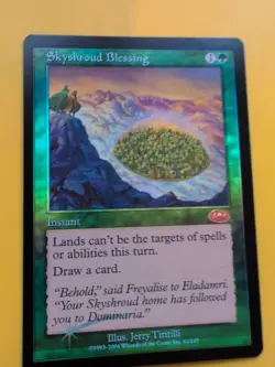 Skyshroud Blessing. Instant MTG Card. Planeshift.OLD VINTAGE FOIL - Image 3