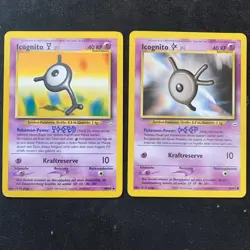 2x Neo Revelation 40,58 /64 Icognito Y K Pokemon Karte/Card Deutsch/German vntg - Image 1