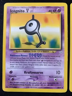 2x Neo Revelation 40,58 /64 Icognito Y K Pokemon Karte/Card Deutsch/German vntg - Image 2
