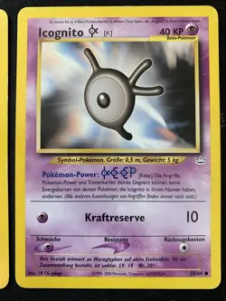 2x Neo Revelation 40,58 /64 Icognito Y K Pokemon Karte/Card Deutsch/German vntg - Image 3