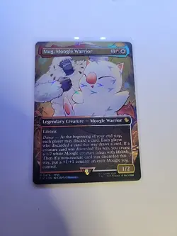 Mog, Moogle Warrior (Borderless) (Chocobo Track Foil) Commander: Final... - Image 1