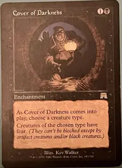 Cover of Darkness - Onslaught - Magic MTG - NM - Rare - Image 1