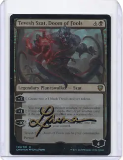 Tevesh Szat, Doom of Fools Foil Signed Sketched Artist Proof MTG RARE - Image 1
