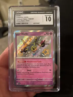 Pokemon Klefki 159/091 Holo Rare CGC 10 Gem Mint Paldean Fates 2024 - Image 1