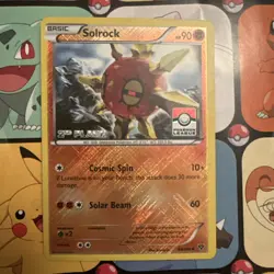 Pokemon Solrock Holo 2nd Place league challenge prize card 64/146 - Image 1