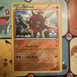 Pokemon Solrock Holo 2nd Place league challenge prize card 64/146 - Image 2