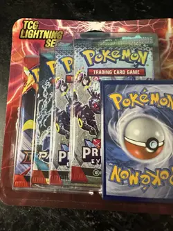 Pokemon TCG Lightning Set 4 Packs + 1 Bonus Card! Brand New/Sealed! - Image 1