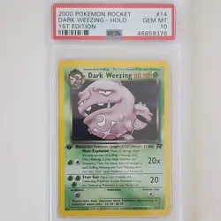 Pokemon Team Rocket Dark Weezing 14/82 Holo 1st Edition PSA 10 English - Image 1