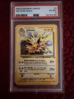 1999 POKEMON JUNGLE JOLTEON-HOLO EX-MT PSA 6 #4 - Image 1