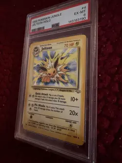 1999 POKEMON JUNGLE JOLTEON-HOLO EX-MT PSA 6 #4 - Image 3