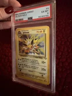 1999 POKEMON JUNGLE JOLTEON-HOLO EX-MT PSA 6 #4 - Image 4
