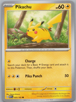 Pokemon - 151 - 025/165 - Pikachu - ENGLISH - NM/M - Image 1