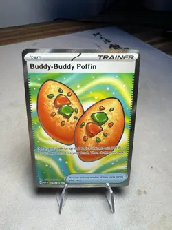 Pokemon TCG Buddy-Buddy Poffin 167/132 Mega Evolution Holo Ultra Rare NM - Image 1