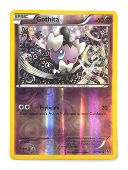 Gothita Reverse Holo 32/124 Pokemon Card 2016 Fates Collide LP - Image 1