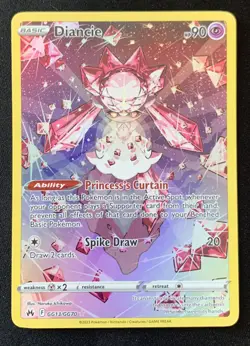 Diancie GG13/GG70 Crown Zenith Galarian Gallery Holo Pokemon TCG Card NM - Image 1