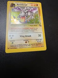 Pokemon Aerodactyl Fossil 1/62 Holo English Unlimited TCG WOTC Card - NM - Image 3
