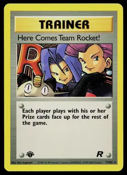 Pokemon Card - Here Comes Team Rocket! Team Rocket 71/82 Rare 1st Edition - Image 1