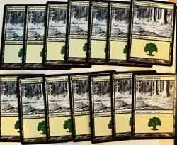 Set of 14 Magic the Gathering MTG SNOW-COVERED FOREST Coldsnap Single Card NM - Image 1