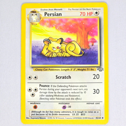 Persian 42/64 Jungle Uncommon Vintage Pokemon Card WOTC TCG English LP - Image 1