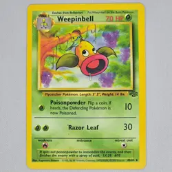 Weepinbell 48/64 Jungle Regular Uncommon Vintage Pokemon Card WOTC TCG MP - Image 1