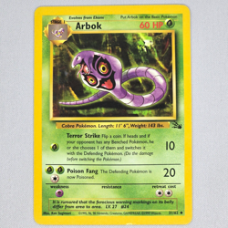 Arbok 31/62 Fossil Uncommon Vintage Pokemon Card WOTC TCG English MP - Image 1