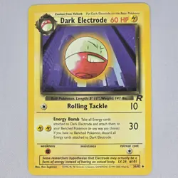 Dark Electrode 34/82 Team Rocket Uncommon Vintage Pokemon Card WOTC English LP - Image 1