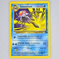 Tentacruel 44/62 Fossil Uncommon Vintage Pokemon Card WOTC TCG English LP - Image 1