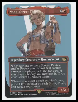 Vaan, Street Thief [Borderless] #390 – MTG Final Fantasy | Legendary - Image 1