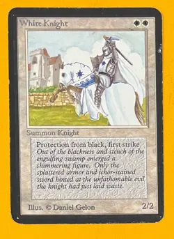 MTG WHITE KNIGHT Alpha (OldManMTG 008-212) - Image 1