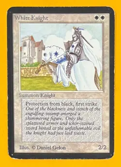 MTG WHITE KNIGHT Alpha (OldManMTG 008-214) - Image 1