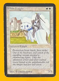 MTG WHITE KNIGHT Alpha (OldManMTG 008-213) - Image 1