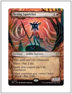 1x Hexing Squelcher, Showcase Art, Lorwyn Eclipsed, Magic MTG NM - Image 1