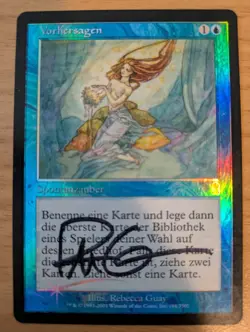 MtG *FOIL* *Signed* Predict x4 (playset) German Language from Odyssey - Image 3