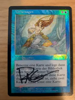 MtG *FOIL* *Signed* Predict x4 (playset) German Language from Odyssey - Image 5