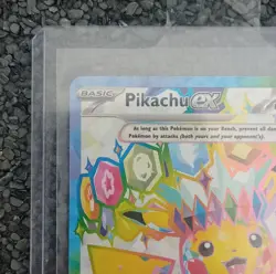 Pokemon Pikachu ex Tera Full Art Ultra Rare Holo 219/191 Sv08 EN 2024 - Image 3