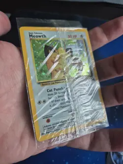 Meowth Black Star Promo Pokemon #10 Factory Sealed - Swirl Holo - Image 5
