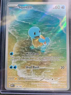 Pokemon S&V 151 Squirtle 170, Wartortle 171, and Blastoise 200 IR/SIR ENG Set NM - Image 2