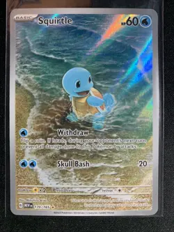 Pokemon S&V 151 Squirtle 170, Wartortle 171, and Blastoise 200 IR/SIR ENG Set NM - Image 5