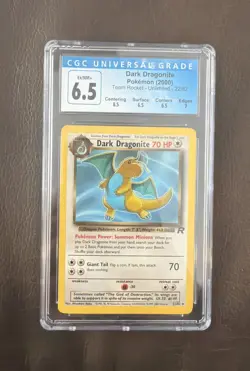 Pokemon Slab CGC 6.5 Dark Dragonite 2000 Team Rocket Unlimited #22 Non-Holo - Image 1