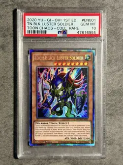 Yugioh PSA 10 1ST EDITION Toon Black Luster Soldier COLLECTOR RARE TOCH-EN001 !! - Image 1