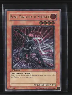 Yu-Gi-Oh! Crossroads of Chaos Rose, Warrior of Revenge 1st Ed UTR #CSOC-EN000 - Image 1