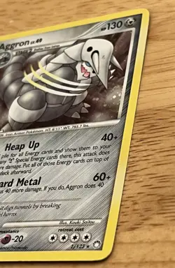Pokemon Card Aggron Lv. 49 RARE 1/123 Holo -Excellent- Mysterious Treasures P21 - Image 2
