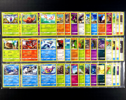 2017 Pokemon SUN & MOON BASE SET Series Near Complete NON HOLO Cards Lot Rare NM - Image 1