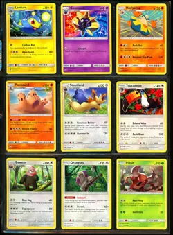 2017 Pokemon SUN & MOON BASE SET Series Near Complete NON HOLO Cards Lot Rare NM - Image 3