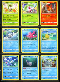 2017 Pokemon SUN & MOON BASE SET Series Near Complete NON HOLO Cards Lot Rare NM - Image 4