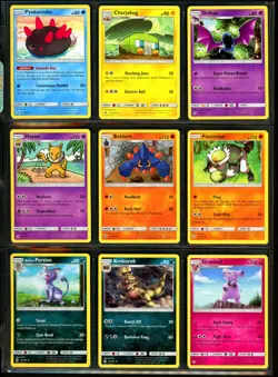 2017 Pokemon SUN & MOON BASE SET Series Near Complete NON HOLO Cards Lot Rare NM - Image 5