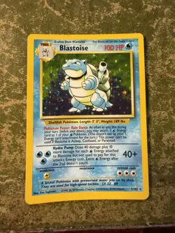 Pokemon TCG Blastoise Holo Card Base Set 2/102 Light Played - Image 1