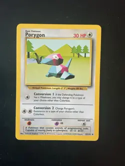 Pokemon Porygon Vintage Card Base Set #39/102 Wotc 1999 - Image 1