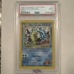 2000 Pokemon Gym Challenge Misty's Gyarados Holo Rare Card 13/132 Graded PSA 9 - Image 1